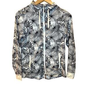 BYLYSE Patterned Jacket XS Womens Full Zip Sweatshirt Hooded Athletic Mock Neck